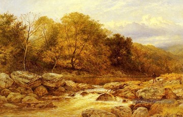 Rivières et ruisseaux œuvres - Sur le paysage du Pays de Galles du Nord de Llugwy Benjamin Williams Leader